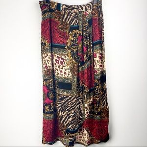 Sarong Type Animal Print Skirt